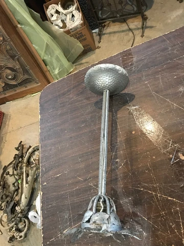 NFL 821 antique hand crafted iron and steel single drop pendant light 17 x 5 1/2 Cover