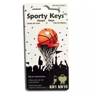 Llave de casa en forma de baloncesto en blanco - Llave coleccionable - Llaves deportivas - Llaves divertidas - Imagen 1 de 3