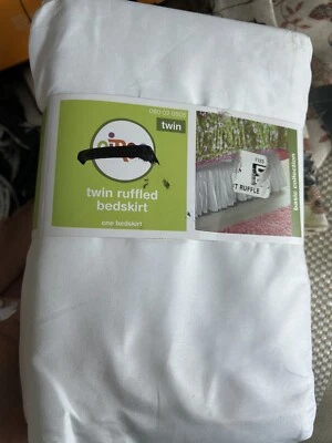 Falda de cama Circo talla doble blanca con volantes 14" Drop Target niños con volantes antipolvo Foto 1 de 2