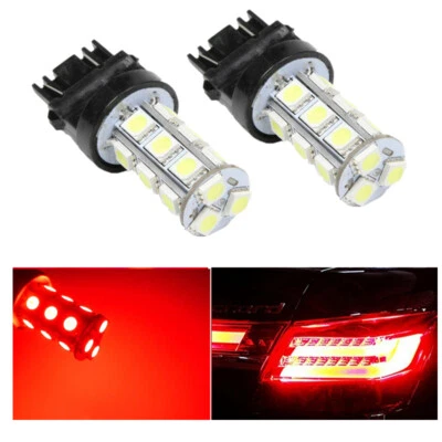 Kit de bombillas inversas LED rojas de respaldo 3157 2 piezas súper brillantes para Hummer H3 H3T Foto 1 de 4