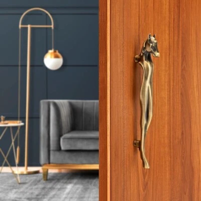 8 дюймов антикварная отделка лошадь дизайн двери выдвижная ручка для главных дверей, 1 шт. - Изображение 1 из 4