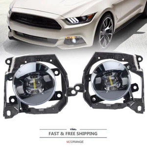 4PCS/SET LED Bumper Fog Light Driving Lamp Bracket For Ford Mustang 2015 2016 17 - Picture 1 of 24