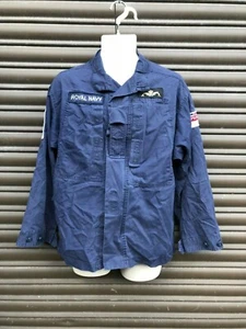 UK ROYAL NAVY SURPLUS NAVY BLUE JACKET COMBAT WARM WEATHER,FIRE RETARDANT,FR,RN - Picture 1 of 5