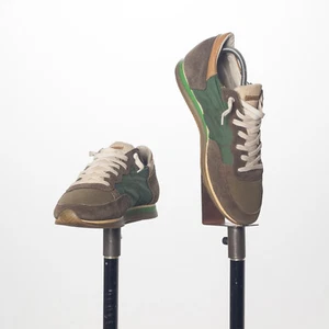 PHILIPPE MODEL Sneakers Green Suede Mesh Italy Made Men’s Casual - Picture 1 of 6