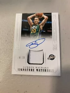 2014-15 Panini National Treasures Signature Materials / 75 Gordon Hayward Auto - Bild 1 von 3