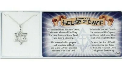 Collar De Estrella De David Colgante Cadena.De la Casa de David.Nuevo Foto 1 de 4