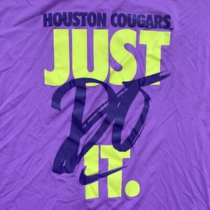 Women's HOUSTON COUGARS Medium Bright Violet Nike Dri-Fit Short Sleeve T-Shirt - Picture 1 of 8