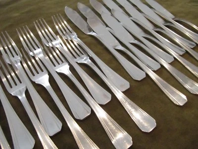 Juego de cubiertos de pescado francés plateado 24p Christofle Boreal Lanel art deco Foto 1 de 4