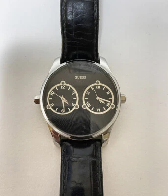 GUESS Steel Orologio W70004G2 Gents Elegante Classico Formale Color Black Silver - Immagine 1 di 4