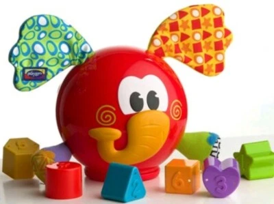 NEW Playgro Elephant Shape Sorter w Blocks & Crinkle Ears Toddler Toy 1-3 Years  - Image 1 of 3