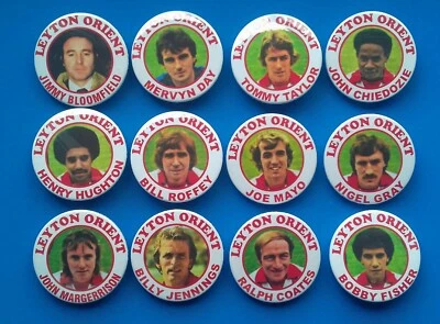 LEYTON ORIENT  BADGES 1980 SQUAD X12  38mm in size  - Image 1 of 2