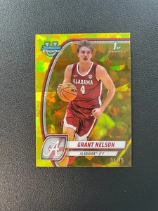 2024-25 Bowman U Sapphire Grant Nelson 1st Yellow 04/75 BJJY - Picture 1 of 4