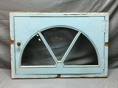 Antiguo marco de ventana de vidrio arqueado 3 Lite antiguo con 22x32 envolvente vintage 554-22B Foto 1 de 4