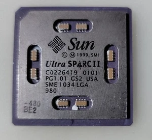 Rare Vintage Sun Ultra Sparc II SME1034 LGA Ceramic Processor Gold/Collection - Picture 1 of 2