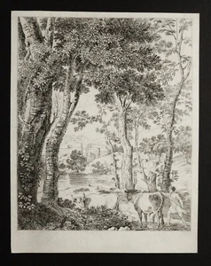 Rare eau-forte de Pietro PARBONI d’après Gaspard Dughet - Foto 1 di 2