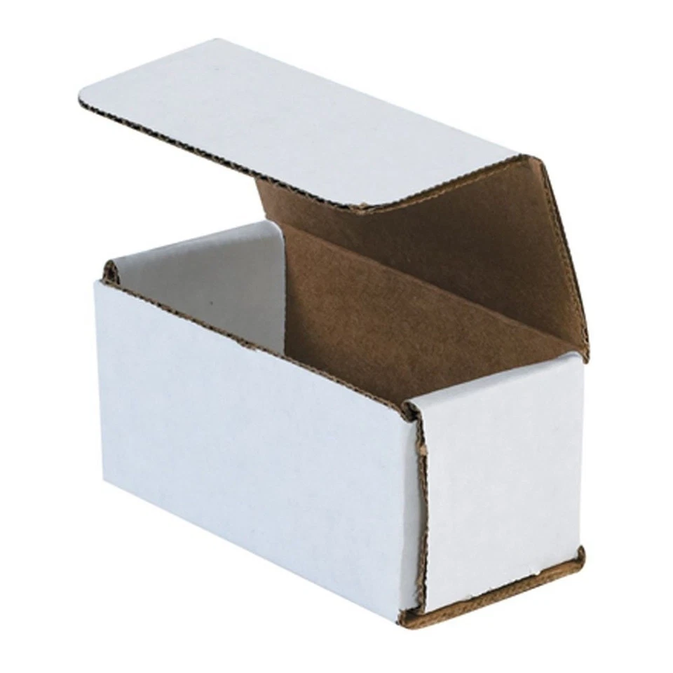 50 - 4x2x2 Small White Corrugated Cardboard Packaging Shipping Mailing Box Boxes - Image 1 of 1
