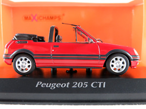Maxichamps 940 112330 Peugeot 205 CTI Cabriolet (1990) in rot 1:43 NEU/OVP