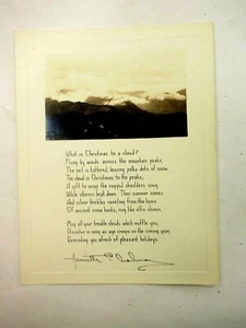 Scarce Harriette Eliza Cushman Photo Poem Card Original 1940s - Picture 1 of 6