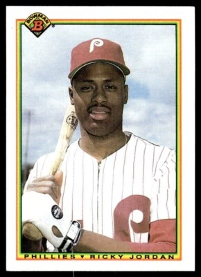 Ricky Jordan #156 1990 Bowman  Philadelphia Phillies - Image 1 of 2