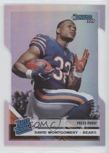 2019 Donruss Rated Press Proof Silver Die-Cut /75 David Montgomery Rookie RC