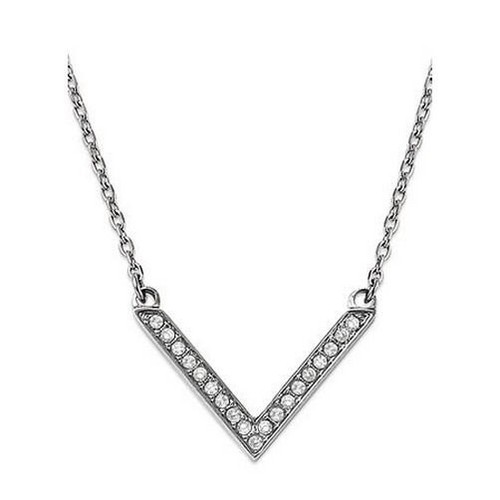 Collana con ciondolo freccia pavè Michael Kors tono argento nuova