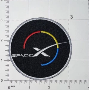 Parche Logotipo Spacex 3" Gancho y Plancha Repro Nuevo A1225 - Imagen 1 de 1