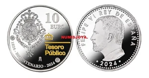 España 10 euros plata 2024 PROOF BICENTENARIO TESORO PUBLICO. TIRADA MAXIMA 7000 - Bild 1 von 3
