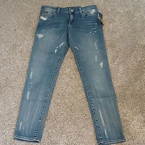 Polo Ralph Lauren The Tompkins Skinny Paint Splatter Jeans Boys Size 16 (NWT,) - Picture 1 of 6