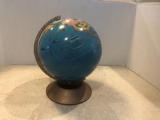 Vintage Rand McNally World Master Globe Metal Capitals