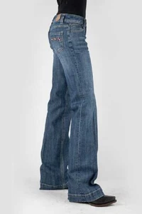 JEANS WESTERN 'ELLA TROUSER FIT' Tin Haul para mujer con caballos cosidos ¡TALLAS 18! - Imagen 1 de 3