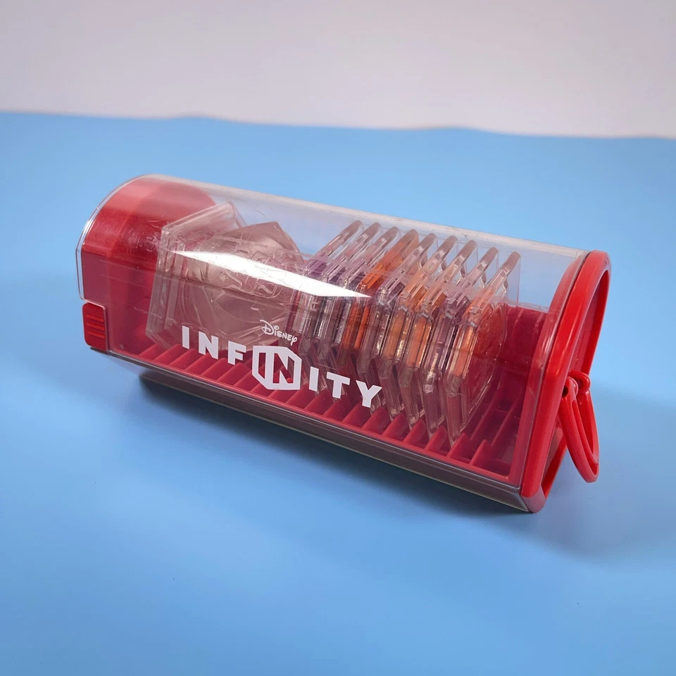 Disney Infinity Power Disco Mixto Lote de 10 con Estuche de Almacenamiento Rojo Portátil Paquete Foto 1 de 4