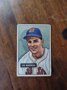 Bowman #62 1951 Lou Boudreau Medias Rojas de Boston sin pliegues leer B. - Imagen 1 de 2