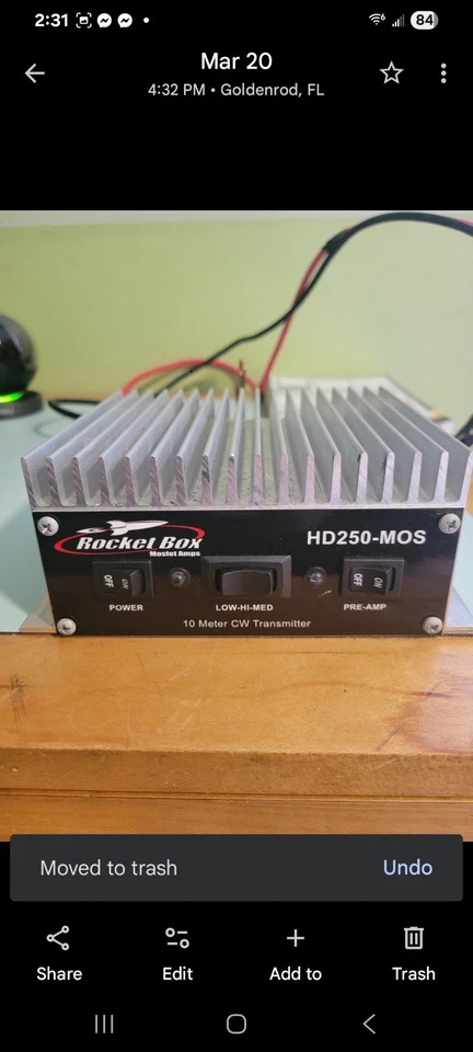 Transmisor Rocketbox HD 250 AM/SSB/CW Foto 1 de 3