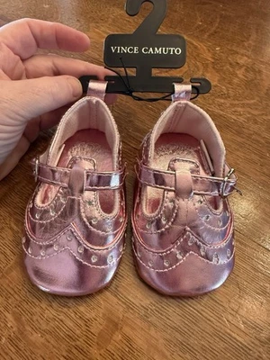 ZAPATOS VINCE CAMUTO NIÑAS TALLA 3 ROSA METALIZADO NUEVOS CON ETIQUETAS Foto 1 de 4
