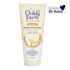 Childs Farm Body Moisturiser OatDerma Fragrance-Free Sensitive Skin Care 200ml - Picture 1 of 4