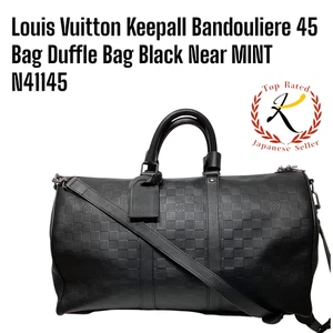 Authentic Louis Vuitton Keepall Bandouliere 45 Bag Duffle Bag Black N41145 F/J - Picture 1 of 13