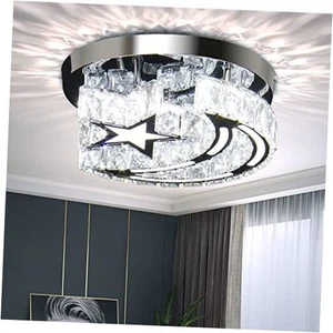 LED Chandelier Crystal Ceiling Light Modern Chandeliers Star Chrome-Cool white - Picture 1 of 7