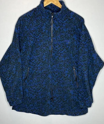 Chaqueta polar Brooks vintage diseño geométrico azul años 90 Y2K ropa deportiva talla L Foto 1 de 4