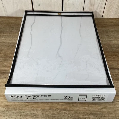 C-Line Shop Ticket Holders Stitched Both Sides Clear 75" 11 x 14 25/BX 46114 - Image 1 of 4