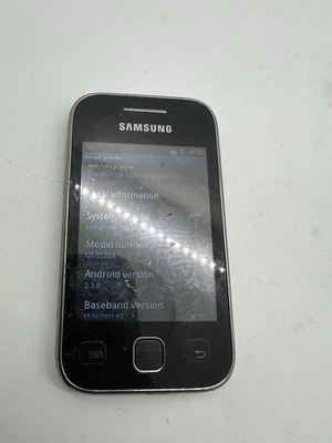 Samsung Galaxy Y GT-S5360 Mobile Phone Black Unit Only Tested - Image 1 of 4