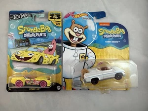 Hot Wheels Character Cars Spongebob Squarepants SANDY CHEEKS & PONY-UP Lot of 2 - Picture 1 of 6