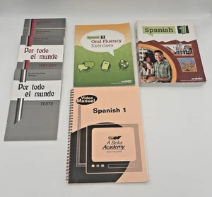 A Beka Spanish 1 Textbook - Student Book - High School Spanish Oral Fluency LOT - Picture 1 of 2