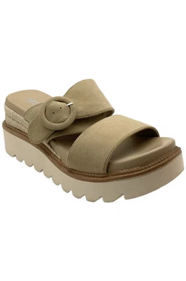 Sandalias de cuña sin cordones Mia Orla para mujer arena Foto 1 de 3