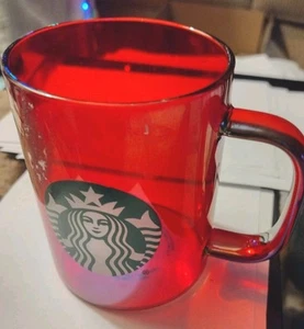 starbucks tazza vetro rosso 14 oz vintage - Foto 1 di 8