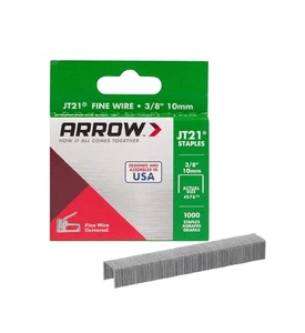 Arrow 276 JT21 Thin Wire Staples for Staple Guns and 3/8 Inch, Silver - Picture 1 of 10