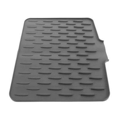  Silikon-Spülmatte mit erhöhtem Abtropfrand, geneigte Abtropffläche, - Bild 1 von 4