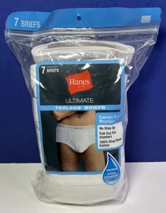 Hanes Ultimate Tagless Slips 7er Pack Herren XL (40-42) weiß Baumwolle Unterwäsche NEU - Bild 1 von 7