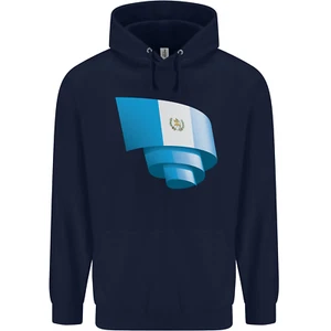 Curled Guatemala Flag Guatemalan Day Football Childrens Kids Hoodie - Picture 1 of 11