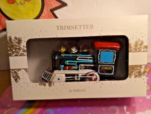 Trimsetter by Dillard's Blown Glass Train Locomotive Ornament NIB - Picture 1 of 4