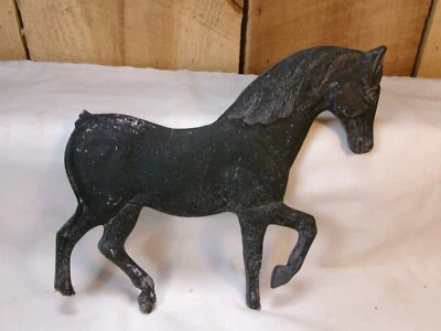 Caballo veleta de aluminio fundido vintage ~ dañado Foto 1 de 4